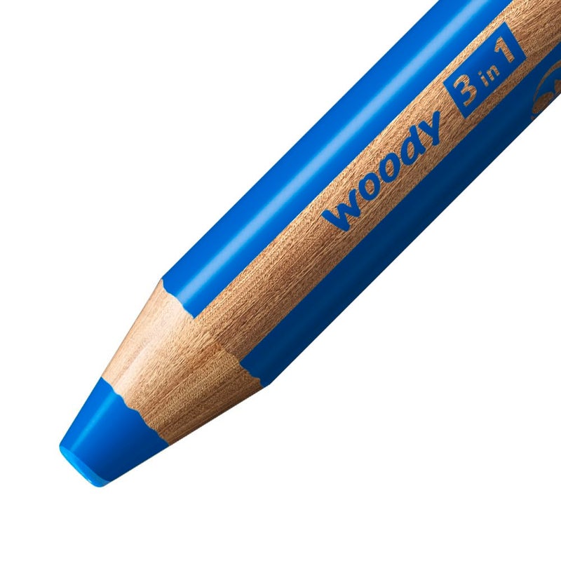 STABILO Multi-talented Pencil woody 3-in-1 - Single Pencil - Blue - Image 2